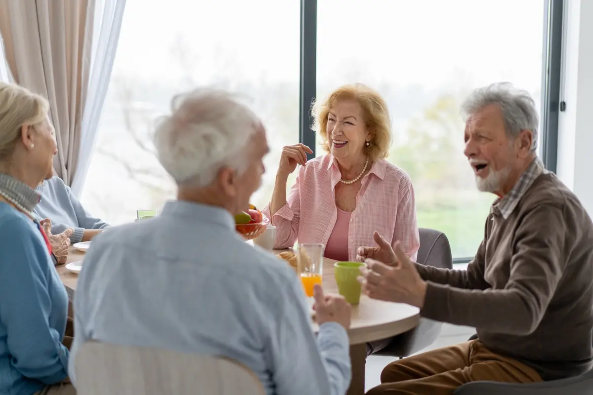 Seniors engaging in daily activities in a vibrant senior living communities